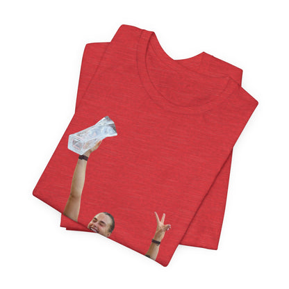 Aryna Sabalenka Champion Victory T-Shirt — Athlete Holding Trophy Tee