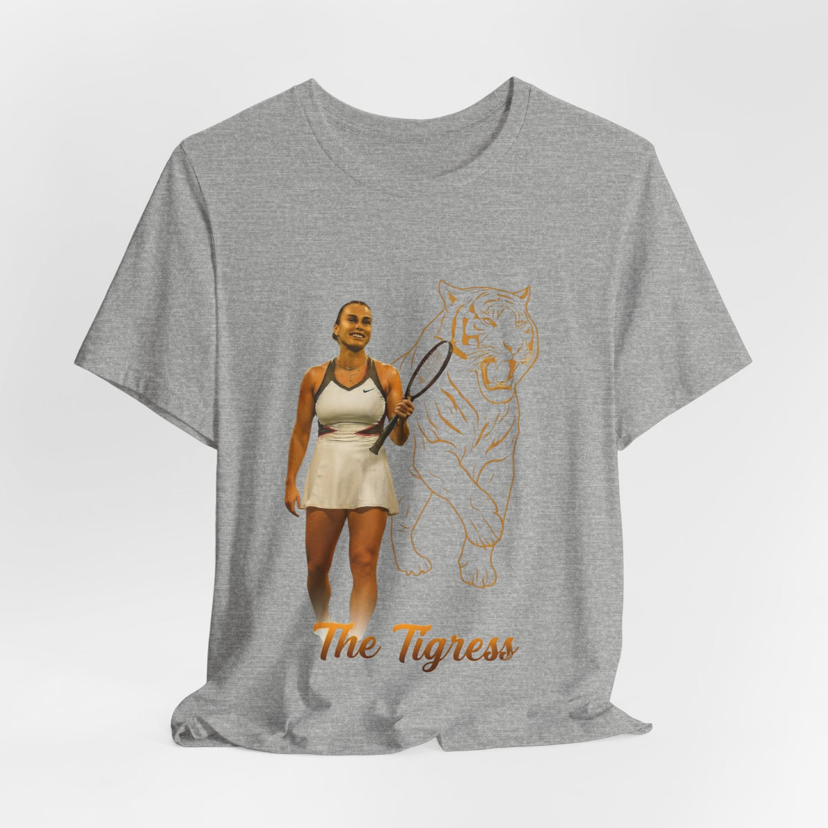 Sabalenka The Tigress Graphic Tee — Empowered Woman & Tiger Illustration
