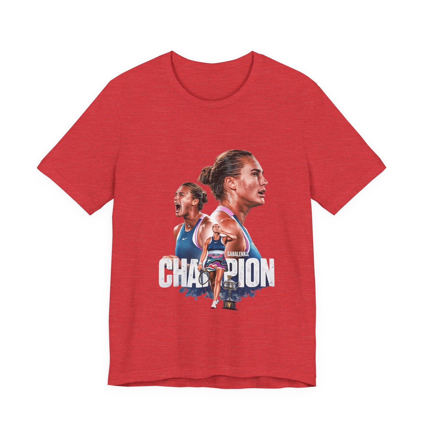 Champion Athlete Sabalenka Graphic Tee — "CHAMPION" Player Portrait T-Shirt