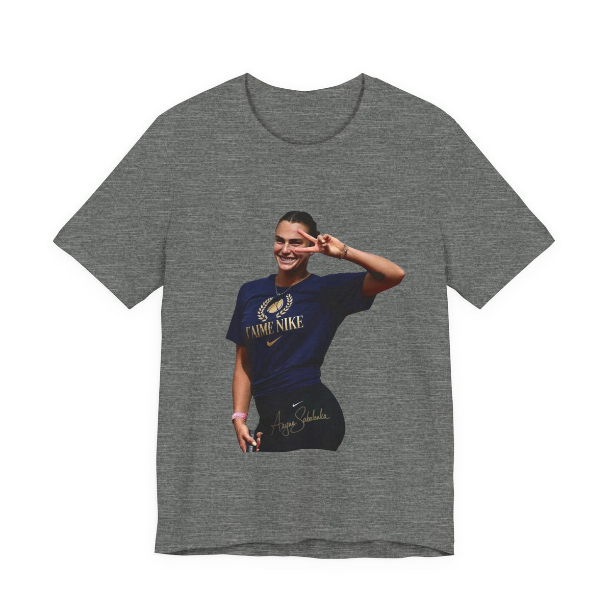 Aryna Sabalenka T-Shirt —Graphic Tee with Smiling Player Photo