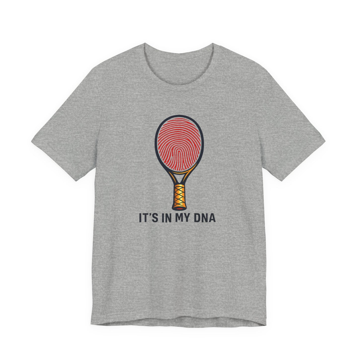 Tennis DNA T‑Shirt — "It's In My DNA" Racket Fingerprint Tee