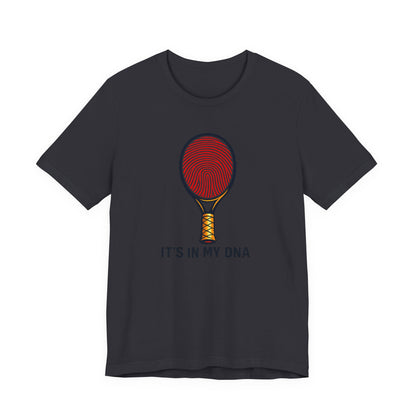Tennis DNA T‑Shirt — "It's In My DNA" Racket Fingerprint Tee