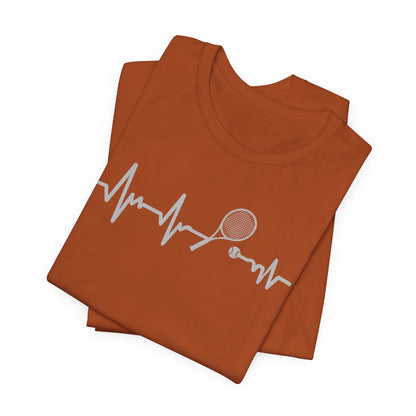 Tennis Heartbeat Tee — Racket Pulse Graphic T-Shirt