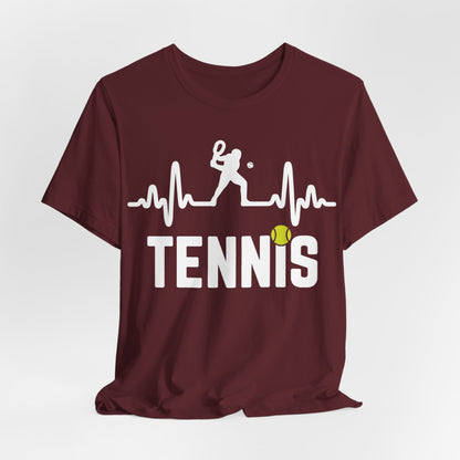 Tennis Pulse Tee — Heartbeat Tennis Player Graphic Shirt
