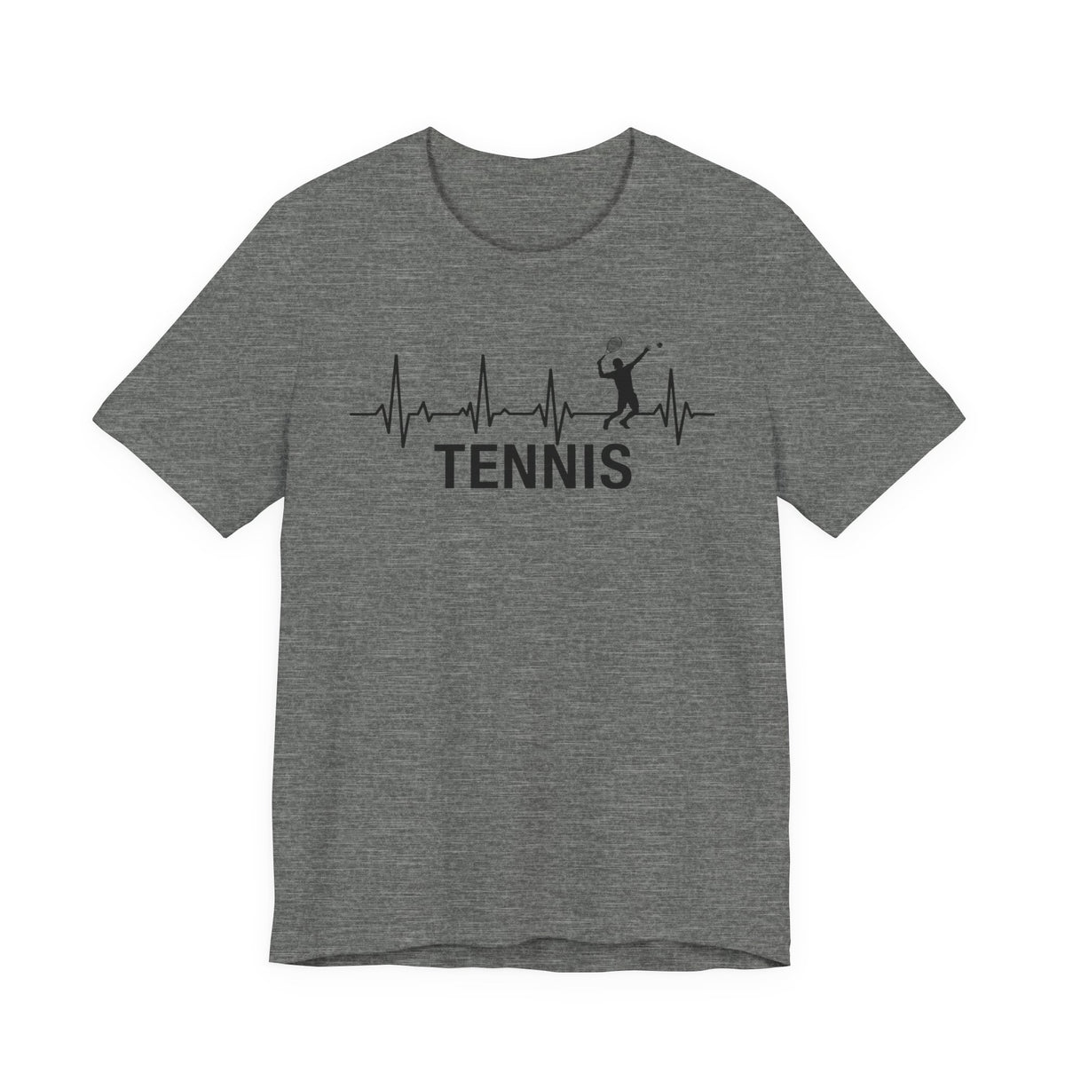 Tennis Heartbeat T‑Shirt — Tennis Player ECG Graphic Tee