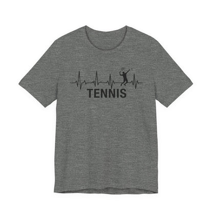 Tennis Heartbeat T‑Shirt — Tennis Player ECG Graphic Tee