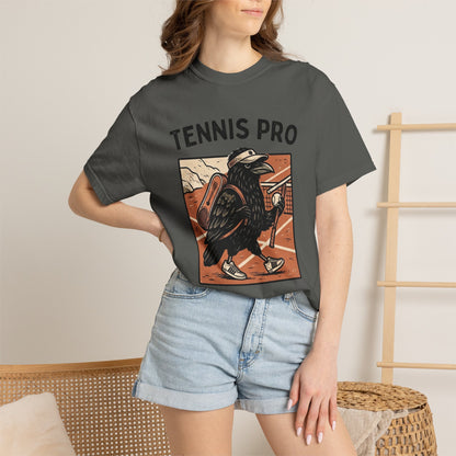 Tennis Pro T‑Shirt — Vintage Raven Tennis Graphic