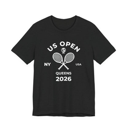 US Open Queens 2026 Tennis Tee — NY USA Vintage Racket T-Shirt
