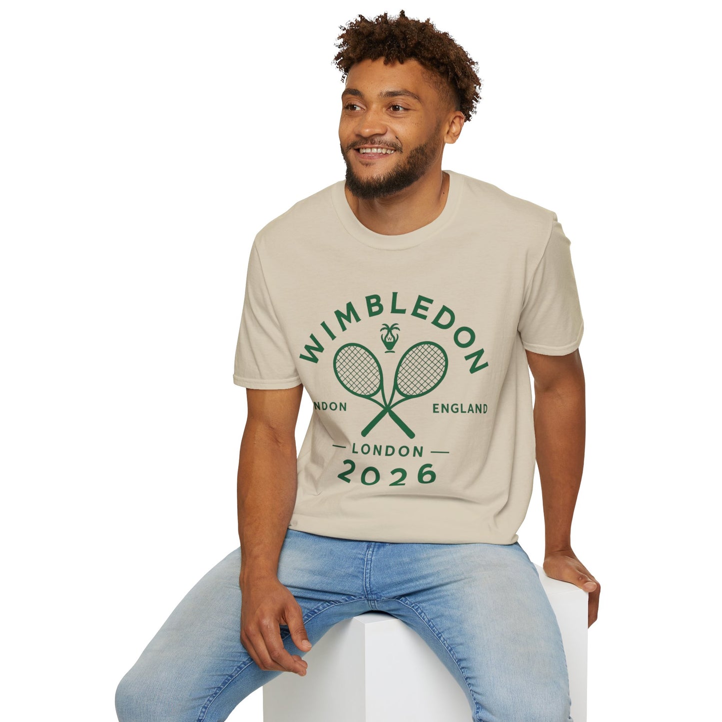Wimbledon 2026 Tennis T‑Shirt — Vintage Rackets London Logo