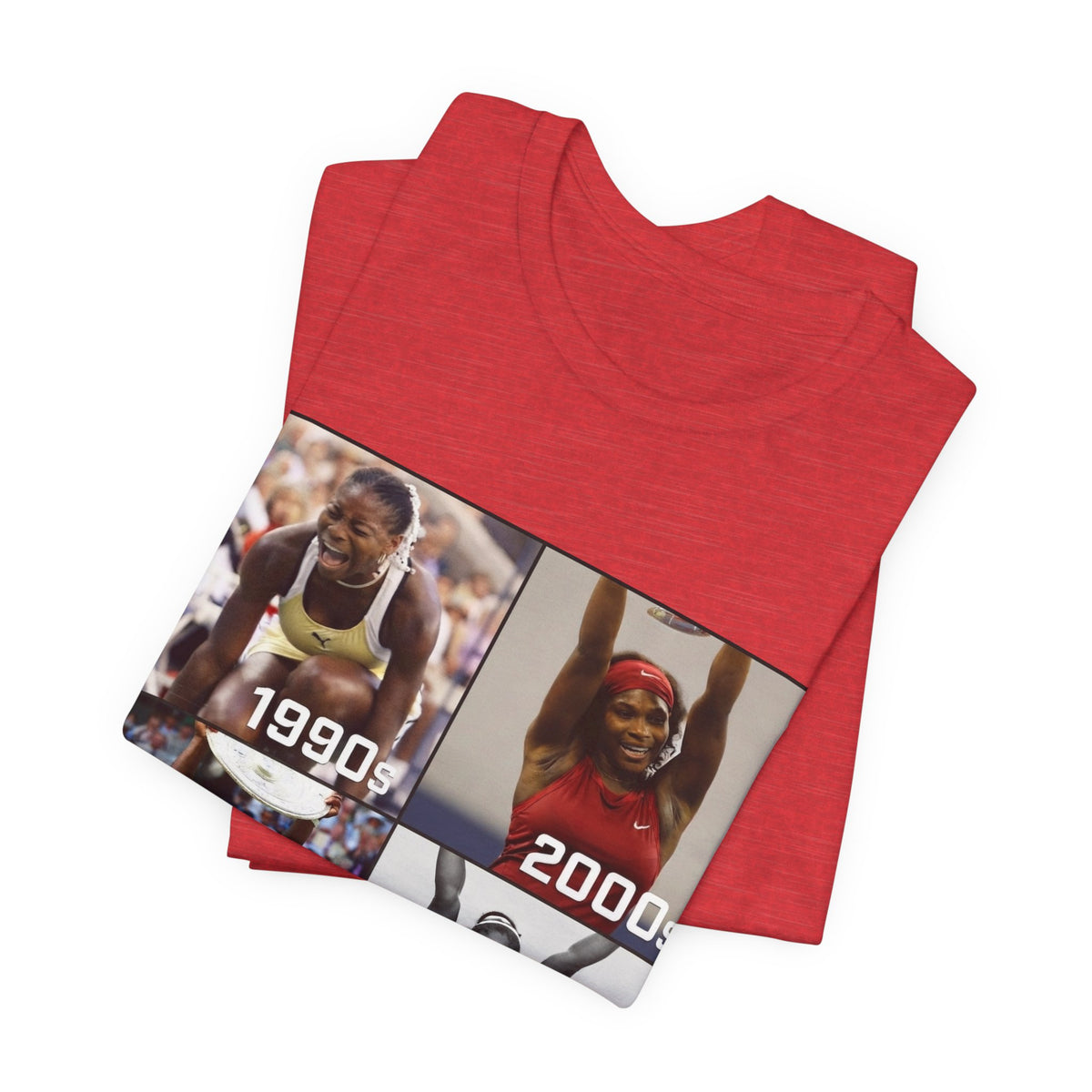Decades of Champions Serena William’s 1990s–2020s Collage T-shirt
