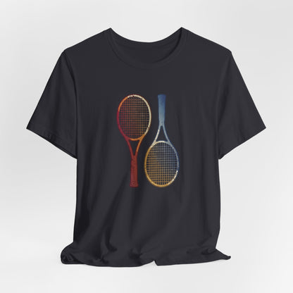 Tennis Rackets Tee — Vintage Wooden Racquets Graphic Shirt