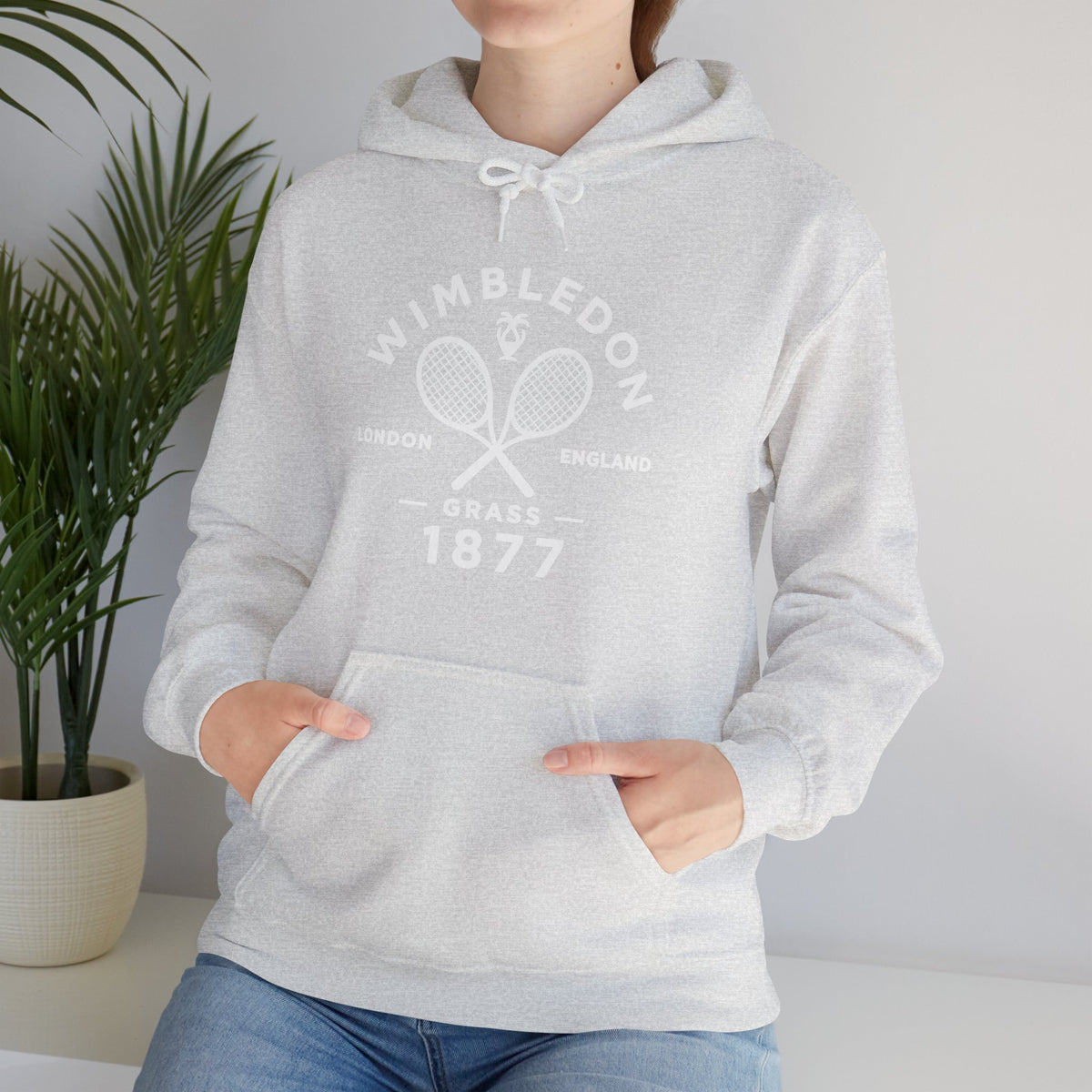 Wimbledon 1877 Tennis Hoodie — Classic Racquets Logo Pullover