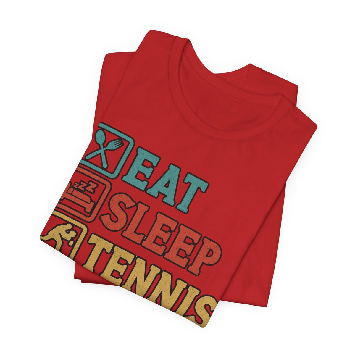 Tennis Tee — "Eat Sleep Tennis Repeat" Vintage Graphic Shirt