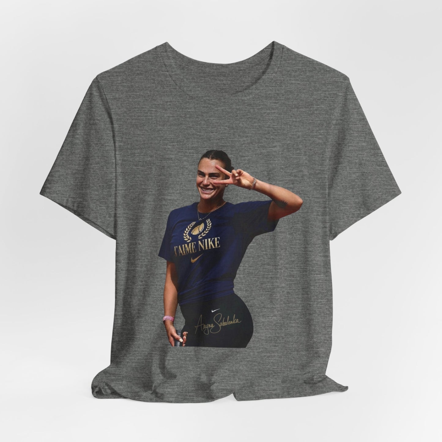 Aryna Sabalenka T-Shirt —Graphic Tee with Smiling Player Photo