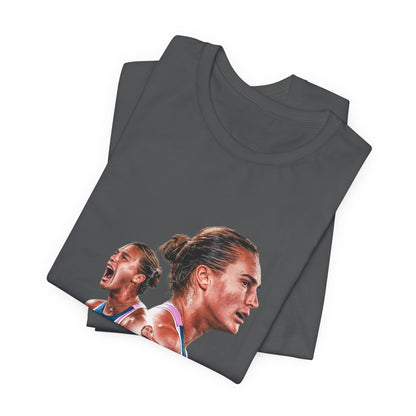 Champion Athlete Sabalenka Graphic Tee — "CHAMPION" Player Portrait T-Shirt