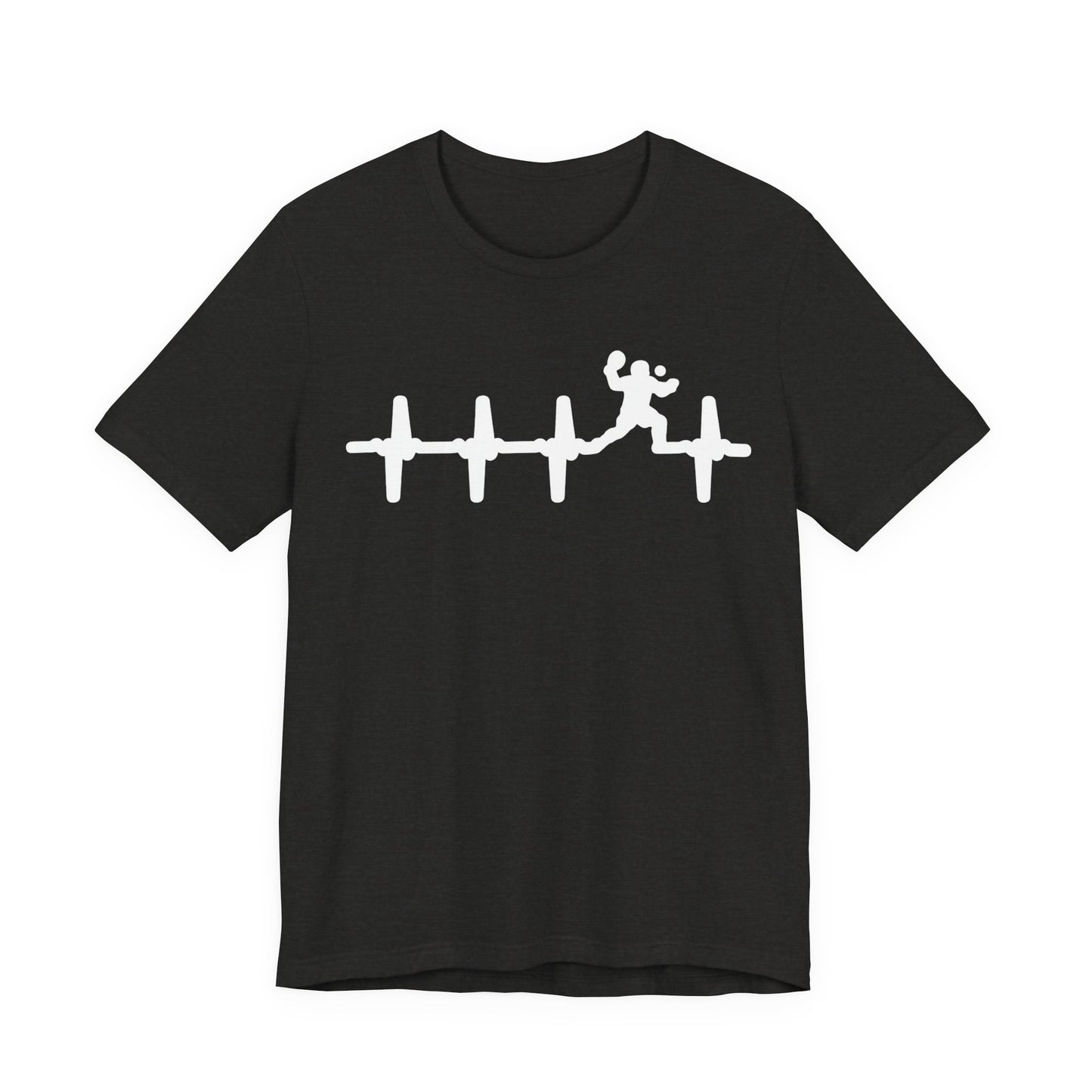 Runner Heartbeat T‑Shirt — Heartbeat EKG with Tennis Runner Graphic Tee