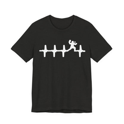 Runner Heartbeat T‑Shirt — Heartbeat EKG with Tennis Runner Graphic Tee