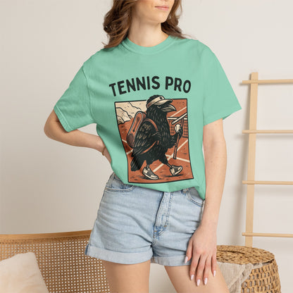Tennis Pro T‑Shirt — Vintage Raven Tennis Graphic