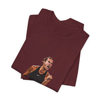 Tennis Player Aryna Sabalenka Victory Graphic Tee