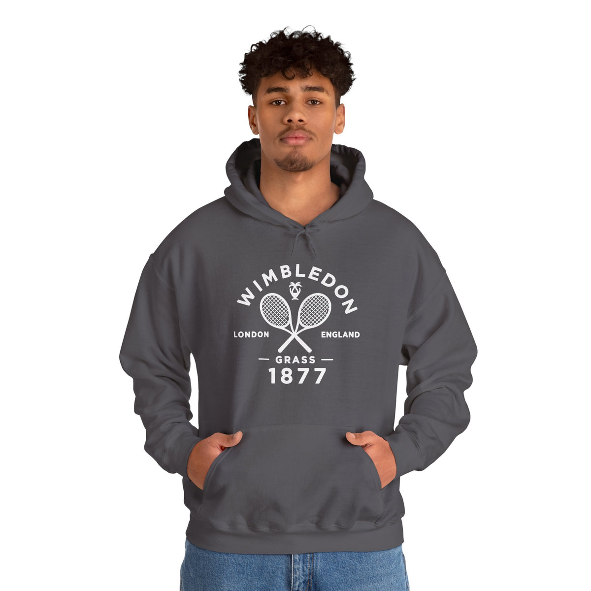 Wimbledon 1877 Tennis Hoodie — Classic Racquets Logo Pullover
