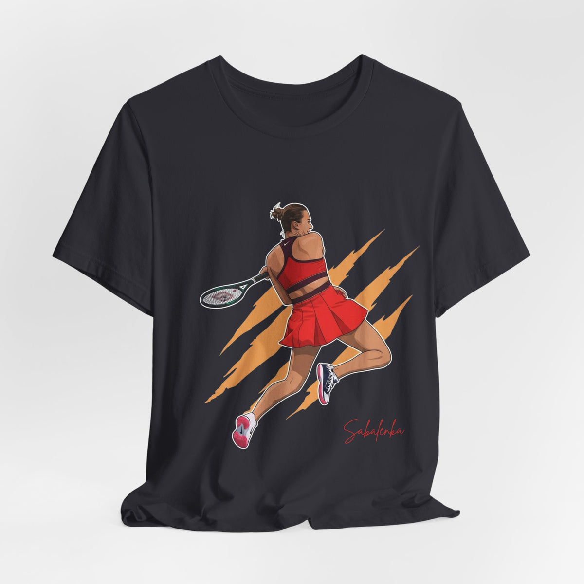 Tennis Player Aryna Sabalenka Graphic Tee — Dynamic Female Athlete Design