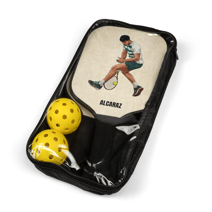 Pickleball Paddle Set — Carlos Alcaraz Player Design Kit (2 Paddles + 2 Balls)