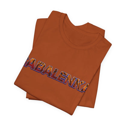 Sabalenka Tennis T‑Shirt — Bold Text Fan Tee