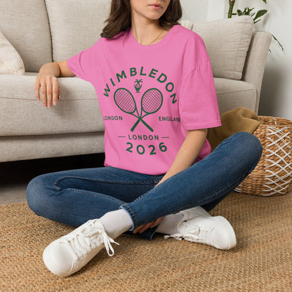 Wimbledon 2026 Tennis T‑Shirt — Vintage Rackets London Logo