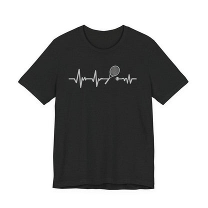 Tennis Heartbeat Tee — Racket Pulse Graphic T-Shirt