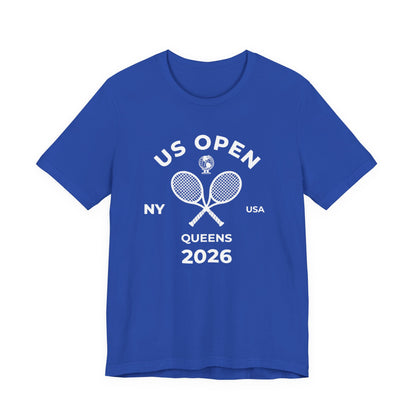US Open Queens 2026 Tennis Tee — NY USA Vintage Racket T-Shirt