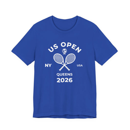 US Open Queens 2026 Tennis Tee — NY USA Vintage Racket T-Shirt