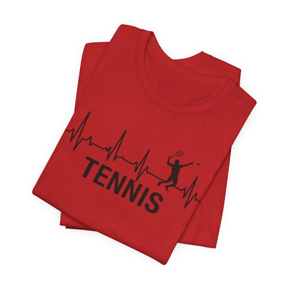 Tennis Heartbeat T‑Shirt — Tennis Player ECG Graphic Tee