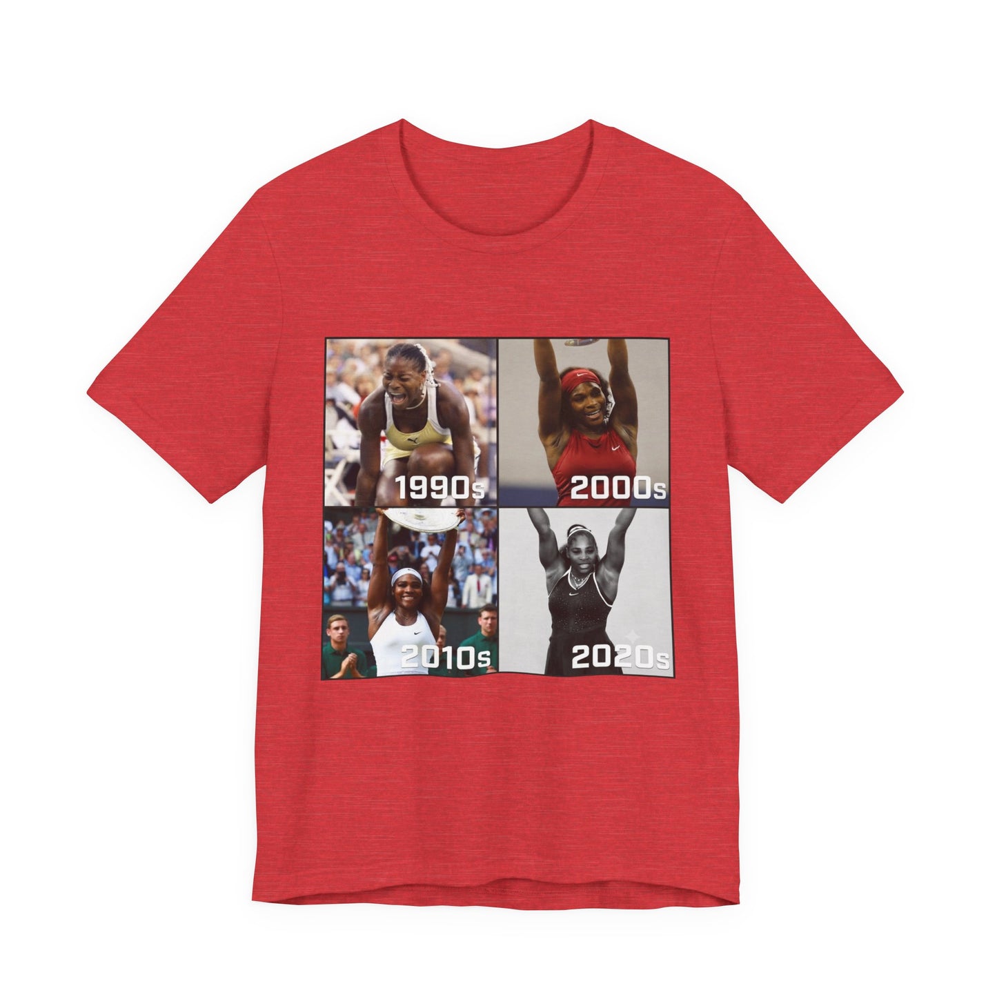 Decades of Champions Serena William’s 1990s–2020s Collage T-shirt