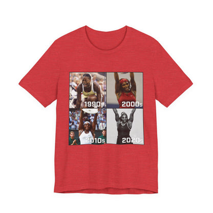 Decades of Champions Serena William’s 1990s–2020s Collage T-shirt