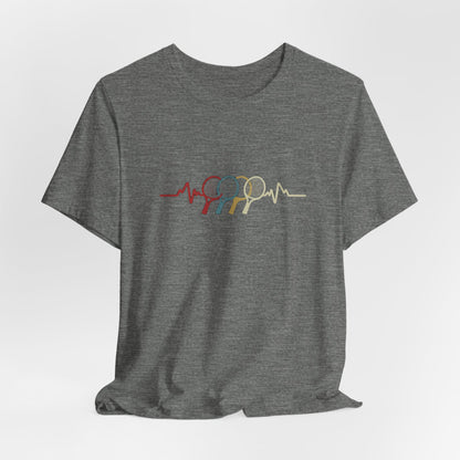 Tennis Heartbeat Tee — Retro Racket Line Art T-Shirt