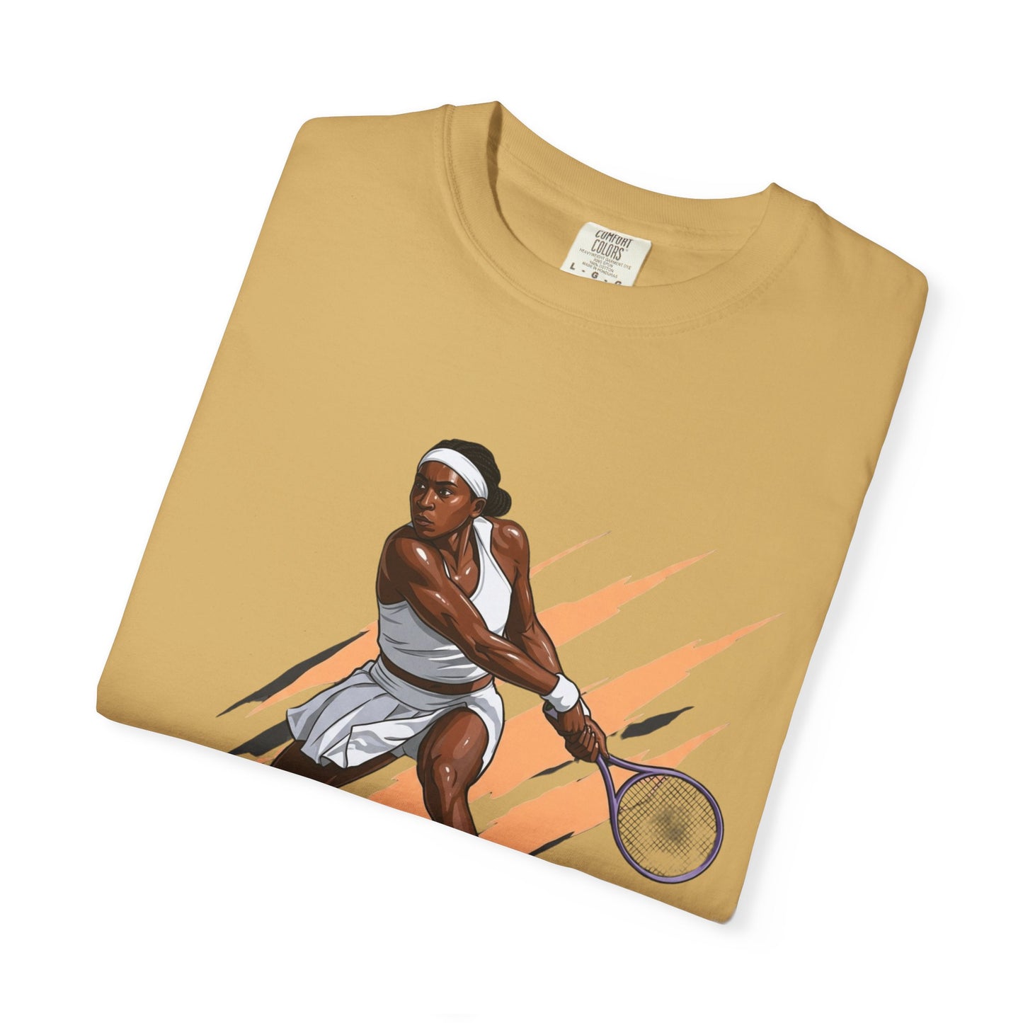 COCO GAUFF Tennis Player Graphic T-Shirt — Dynamic Women's Tennis Art Tee