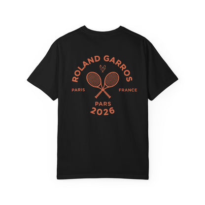 Roland Garros Retro Tennis Tee — Paris 2026 Garment-Dyed Court Shirt
