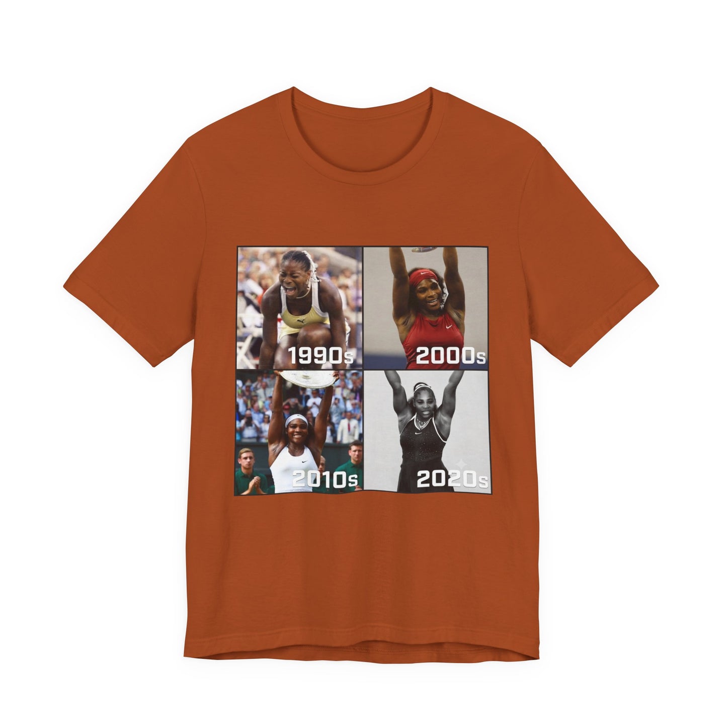 Decades of Champions Serena William’s 1990s–2020s Collage T-shirt