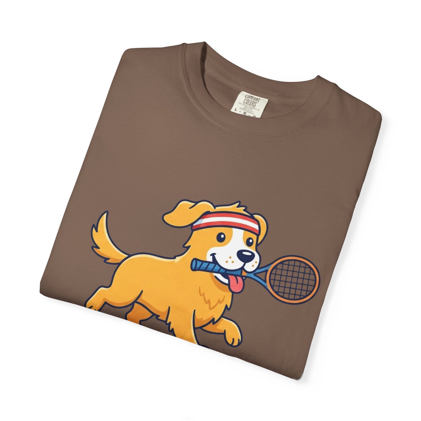 T-Shirt — "Always Ready to Serve" Golden Retriever Tennis Dog Graphic