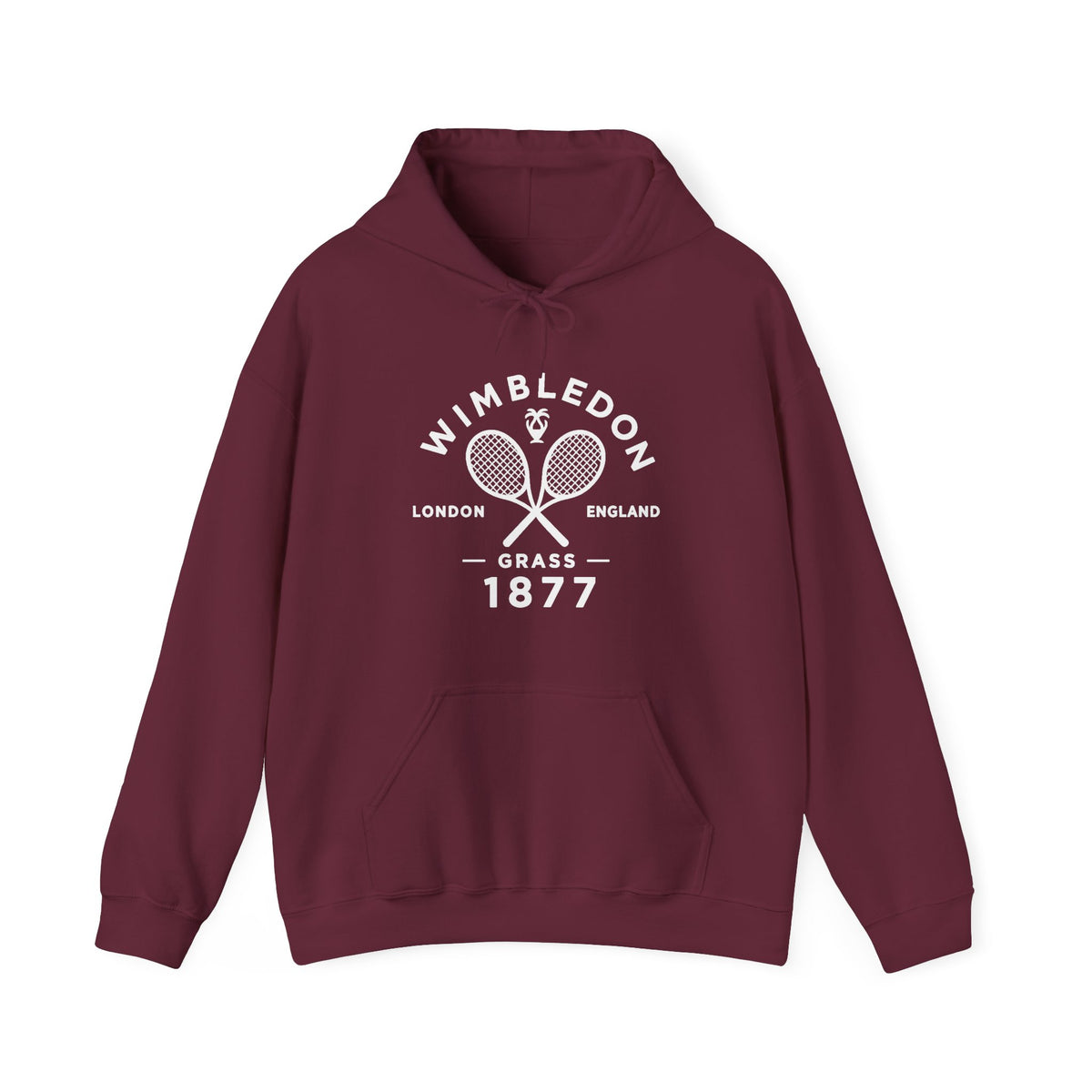 Wimbledon 1877 Tennis Hoodie — Classic Racquets Logo Pullover