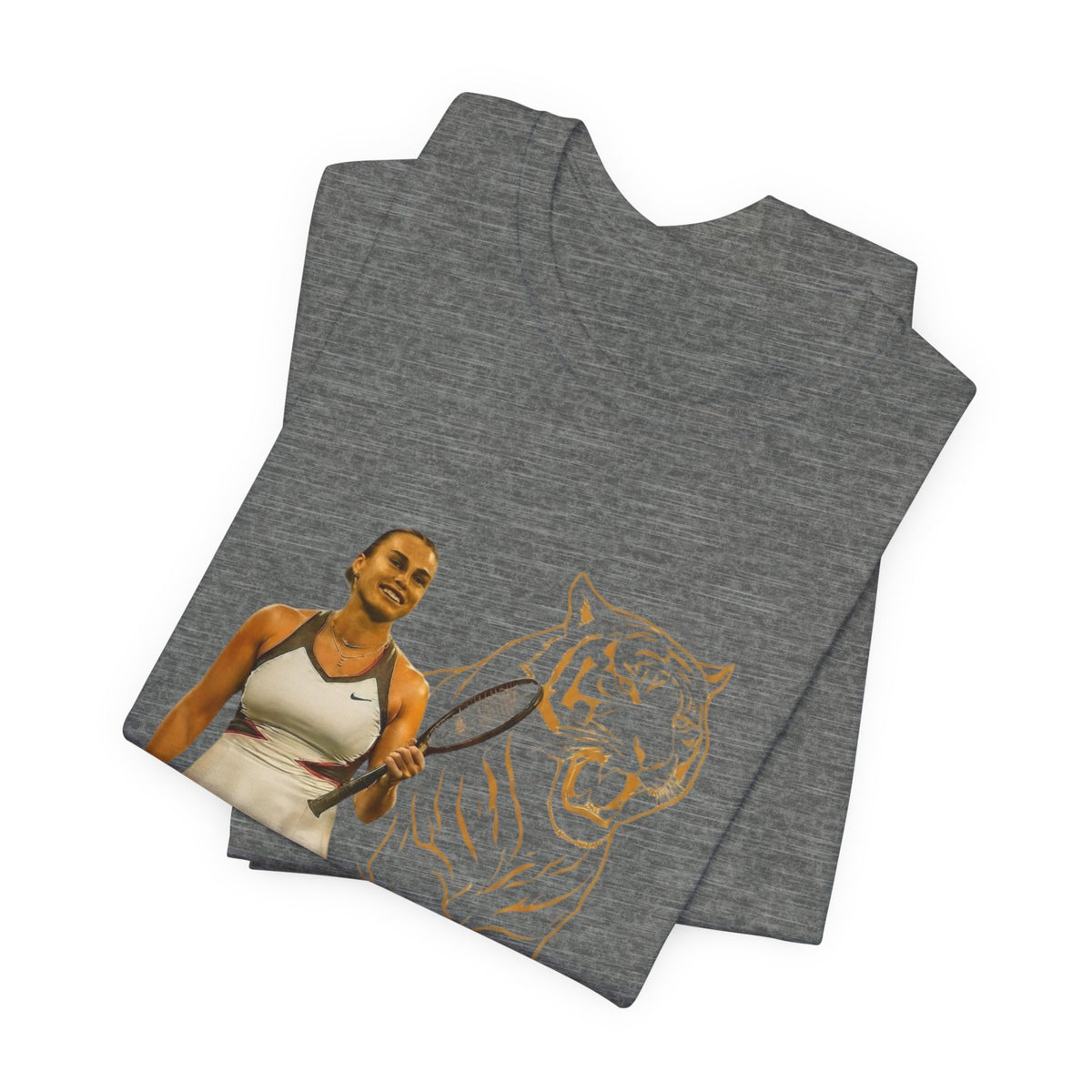 Sabalenka The Tigress Graphic Tee — Empowered Woman & Tiger Illustration