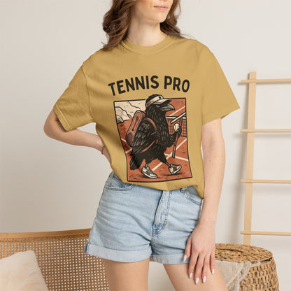 Tennis Pro T‑Shirt — Vintage Raven Tennis Graphic