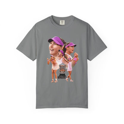Tennis Graphic T-Shirt — 'Tennis: An Essential Element' Vintage Player Collage