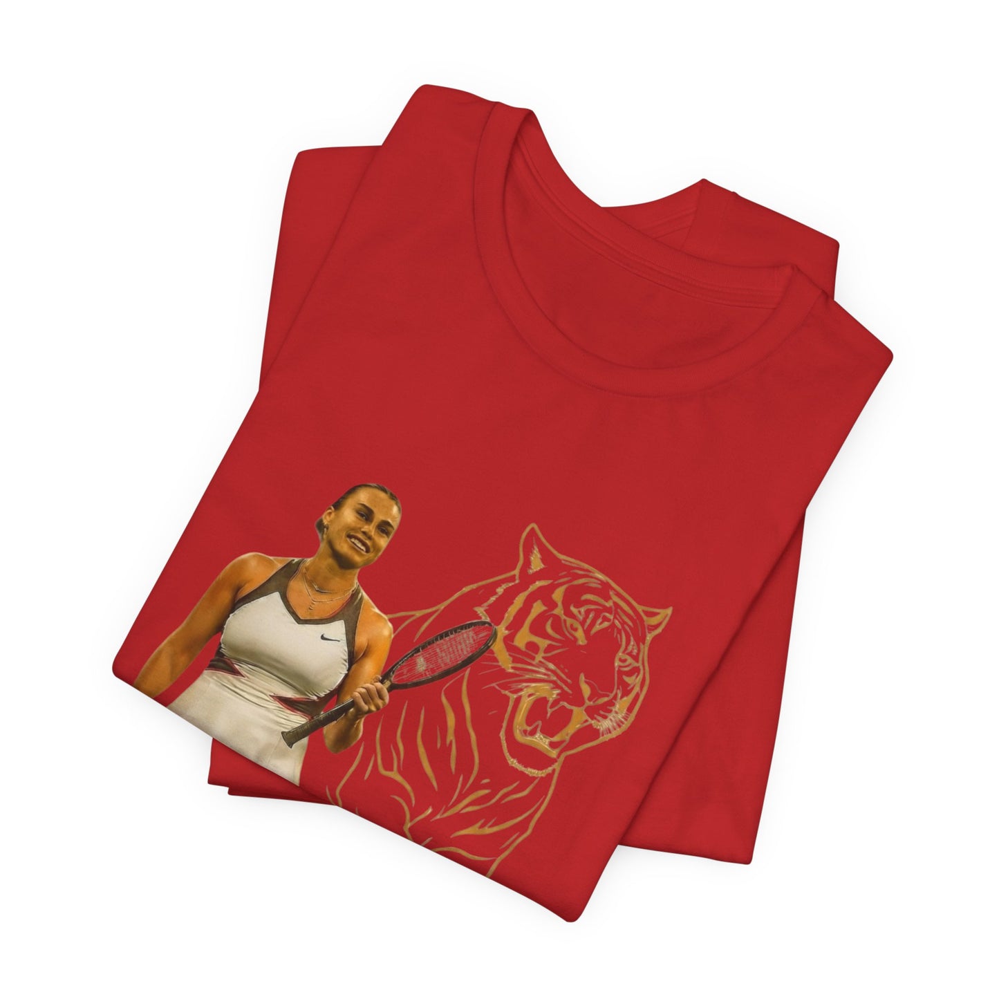 Sabalenka The Tigress Graphic Tee — Empowered Woman & Tiger Illustration
