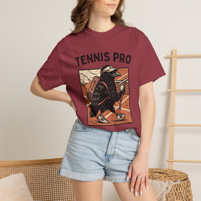 Tennis Pro T‑Shirt — Vintage Raven Tennis Graphic