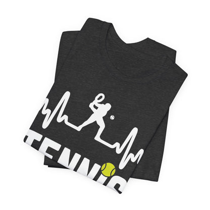 Tennis Pulse Tee — Heartbeat Tennis Player Graphic Shirt