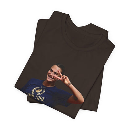 Aryna Sabalenka T-Shirt —Graphic Tee with Smiling Player Photo
