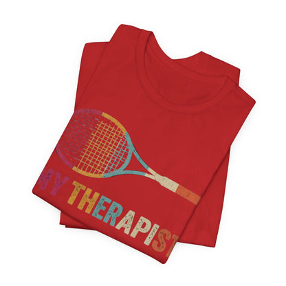 Tennis 'My Therapist' Graphic Tee — Funny Tennis Player Gift