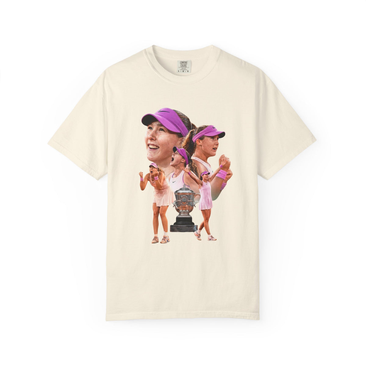 Tennis Graphic T-Shirt — 'Tennis: An Essential Element' Vintage Player Collage