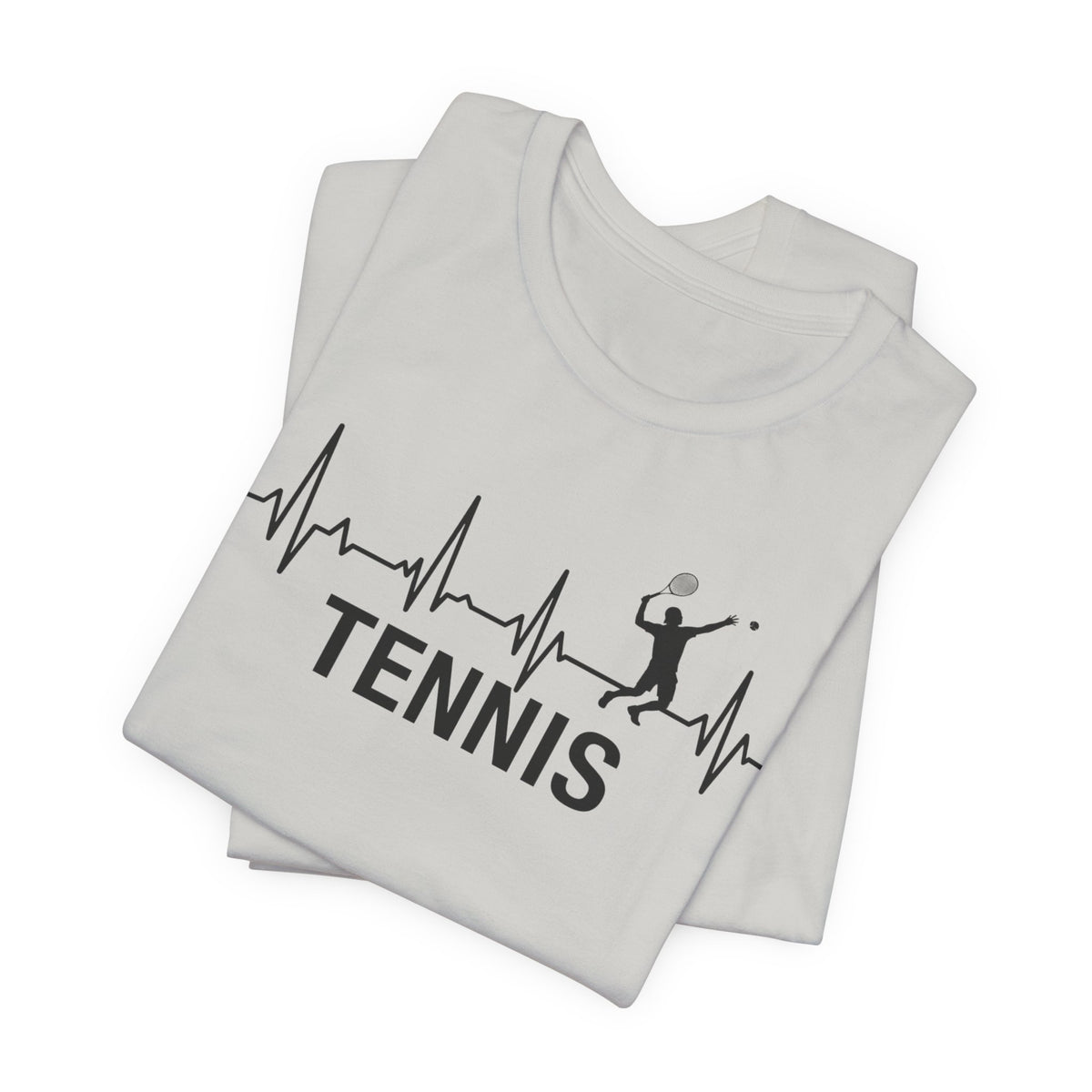 Tennis Heartbeat T‑Shirt — Tennis Player ECG Graphic Tee